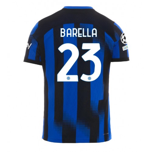 Fotbalové Dres Inter Milan Nicolo Barella #23 Domácí 2023-24 Krátký Rukáv